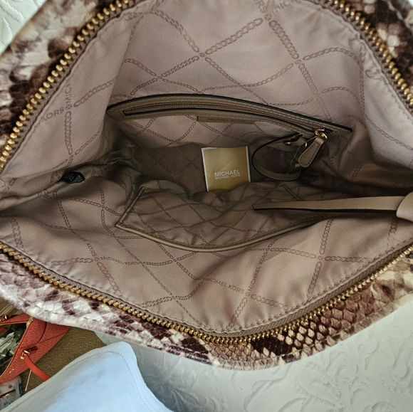 Michael Kors Snakeskin Shoulder Bag - Picture 5 of 8